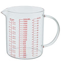 Ackers BORO3.3 Glass Measuring Cup-[Insulated handle | V-Shaped Spout]-Made of High Borosilicate Glass Measuring Cup for Kitchen or Restaurant, Easy to Read, 2000 ML (64 Oz, 8 Cup) - size: 2000ml/64OZ