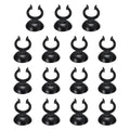 Aquarium Suction Cups, Fish Tank Suction Cups Clips Airline Tube Holders Clamps (Plastic, 15Pcs, Black) for 0.8" Fish Tank Airline Tubing Binding Moss Shrimp Nest, 20x30MM - color: Black, size: 20x30MM