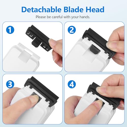 AQQA Aquarium Magnet Glass Cleaner,Dolphin Series-Fish Tank Algae Scraper Brush Cleaner for Glass or Acrylic,2 Detachable Blades Floating Cleaning Tool For1/4-1/2 Thickness - size: M 1/4"-1/2" Thickness
