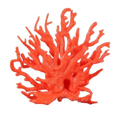 Aquarium Coral Decoration, Fish Tank Decorations Fish Tank Coral Ornaments, 4.9x2x4.3 Inch, (Orange, 1 Pcs), Intended for Aquarium Landscaping Decor - color: Orange, size: 4.9x2x4.3 Inch