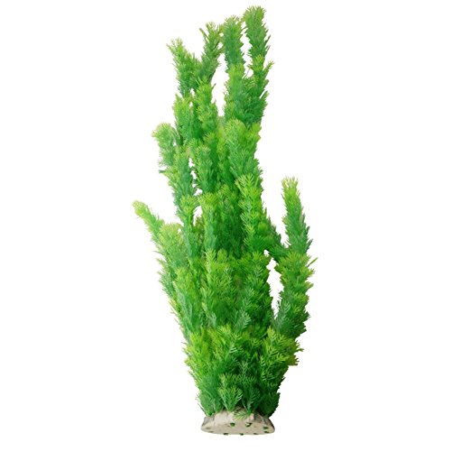 CNZ Aquarium Decor Fish Tank Decoration Ornament Artificial Plastic Plant Green (21-inch Tall)
