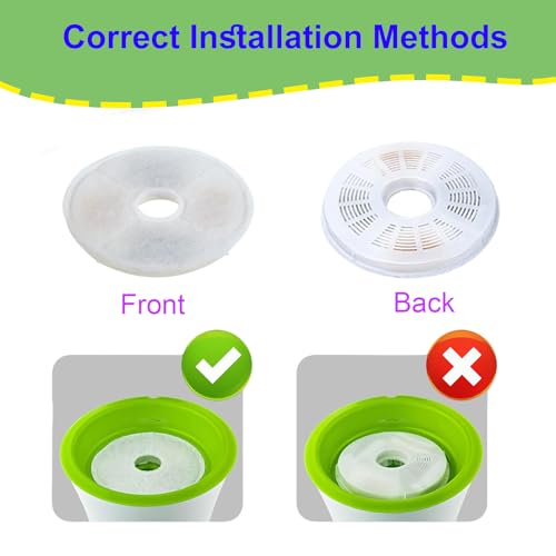Cat Water Fountain Filter, Pet Fountain Filters Replacement for 3L Flower Cat Drinking Fountain,8 Pack Cat Fountain Filter Replacement - color: 8 Pack