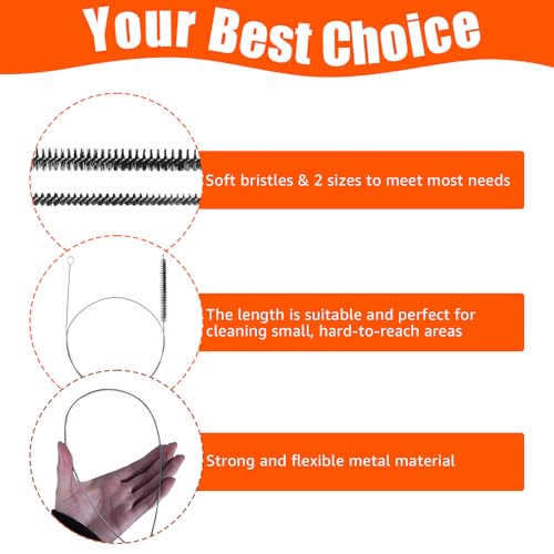 4PCS Tube Cleaner Brush 39 Inches Extra Long Straw Cleaner Brush with Soft Nylon Bristle for Cleaning Straw, Kegerator, Feeding Tube, Line, and Pump （Black） - color: 4pcs-black