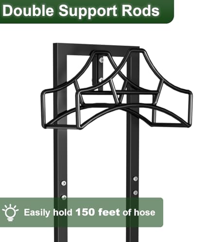 Garbuildman Garden Hose Holder With 4 Spikes, Freestanding Metal Hose Stand for Outdoor Garden, Detachable Hose Storage Rack for Lawn & Yard, Volcano Black - size: 4-Spike Volcano