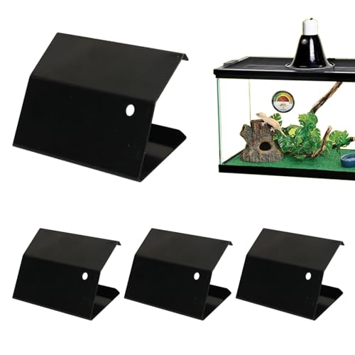 4 Pack Reptile Terrarium Covers Heavy Duty Screen Clips for Zilla Tank 30 Gallon or Larger, Aquarium Lid Clips for Reptile Tank Lid, Rreptile Enclosure Lock for Amphibian and Turtle Terrarium Covers