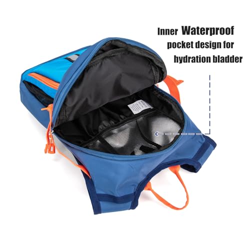 Ivygreen Kids Hydration Backpack, Hiking Backpack for Boys or Girls with 1.5L Water Bladder - color: Blue, size: Medium