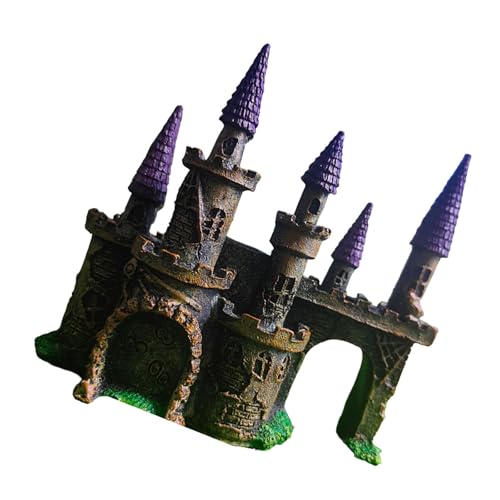 Aquarium Castles Statue Artificial Hideouts House Resin Aquarium Decorations Art Craft Terrarium Habitat Ornament