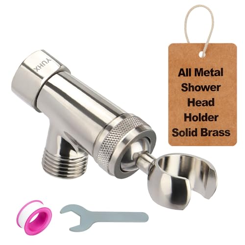 All Metal Shower Head Holder,Adjustable Handheld Shower Arm Bracket, Hand held Showerhead Mount B-Style Brushed Nickel - style: B-Style Brushed