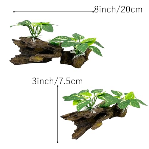 Fish Tank Decorations Aquarium Decor Ornaments Betta Silk Leaf pad Hammock Artifical Driftwood Cave Goldfish Bowl Accessories (Type-B) - color: Type-b