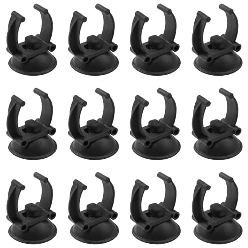 Aquarium Suction Cup Heater Suction Cup with Clamp for 25mm Inner Diameter Aquarium Heater Pipe Hose Plant Fish Tank 12PCS