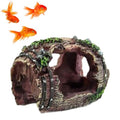 Aquarium DecorBroken Barrel Design Resin OrnamentResin Fish Aquarium Decorations | for Small Pets Shrimp Starfish Turtle Jellyfish Reptile Freshwater