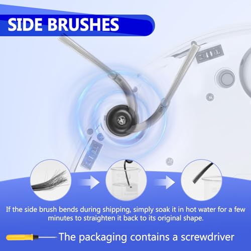 32 Pcs Q10 S5+ Replacement Accessories Compatible with Robo rock Q10 S5 / Q10 S5+ Robot Vacuum, 2 Main Brushes, 6 Mop Pads, 4 HEPA Filters, 6 Scent Tablets, 6 Side Brushes, 6Dust Bags - size: for Q10 S5+