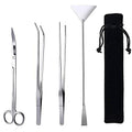 Aquarium Aquascaping Tool, Long Tweezers Scissors Spatula, 4 in 1 Stainless Steel Aquatic Plants Set for Fish Starter Kits, Aquariums Tank and Terrarium