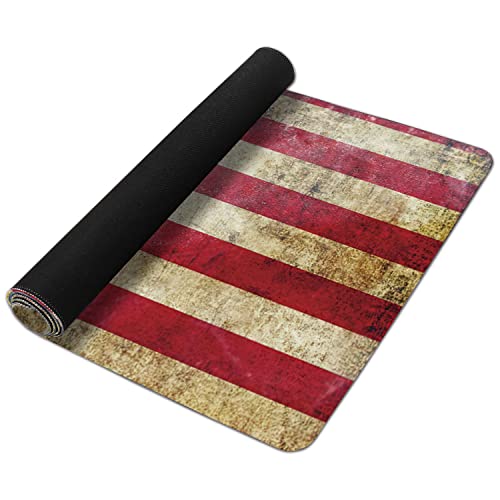 Retro Flag of United States Large Mouse Pad Extended Gaming Mouse Pad Waterproof Desk Mat with Stitched Edge,Non Slip Base Keyboard Mouse pad for Home Office 35.4" X 15.7" - color: Retro Flag of United States