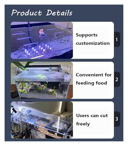 Fish Tank Lid 32x14 36x18in, Clear Acrylic Aquarium Cover, Cuttable Anti Jump Fish Tank Cover, Adapted to Various Sizes(14x14in/35.56x35.56cm) - size: 14x14in/35.56x35.56cm