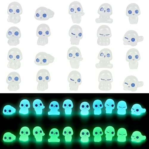 CCINEE 20Pcs Glow in Dark Tree Elves Fairy Luminous Ghost Micro Landscape Accessories Miniature Tree Elves Decoration for Garden Landscape Aquarium Dollhouse Potted Plants Decoration - style: Cute