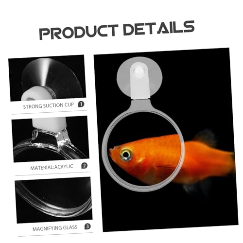 Alasum Betta Fish Glass Cup Viewer for Ants Spiders and Small Aquatic Animals Easy Installation for Plant Observation Fish Tanks