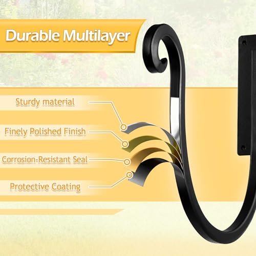 Hose Holders Wall Mount （Metal/8-Inch） Heavy-Duty Garden Hose Hangers Outdoor, Hand-Forged Hose Racks Mount, 2PCs - color: A-2PCs
