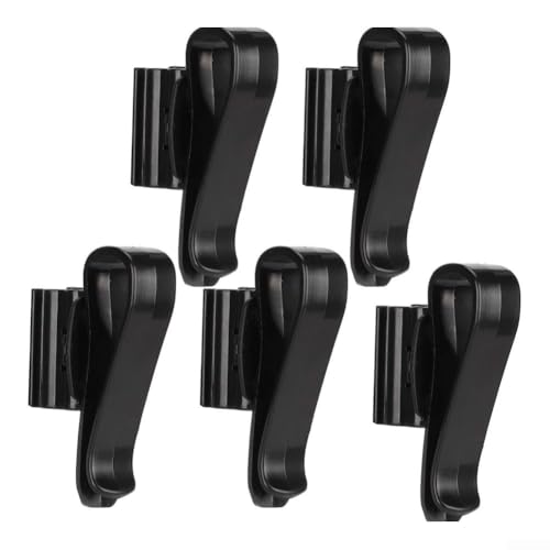 5-Pack ABS Plastic Fish Tank Clamp Water Pipe Holder, Secure Aquarium Hose Mounting for 8-16mm Diameter Tubes, Anti-Slip for Easy Cleaning and Water Change Maintenance in Tanks or Buckets, Black and - color: black