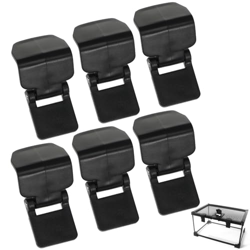 VILLCASE Reptile Feeding Tank Buckles 6 Pack Anti-Escape Lock Clips for Turtle and Amphibian Terrarium Lids Compatible with Nomo Yl-07 Tanks 1.85X1.14X0.98 Inch Durable Plastic Locks