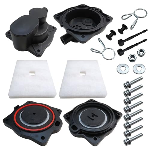 Upgraded 60/80 Air Pump Rebuild Complete Kit for Hiblow HP 80 HP 60 Aerators HP-80-0110 with White Switch