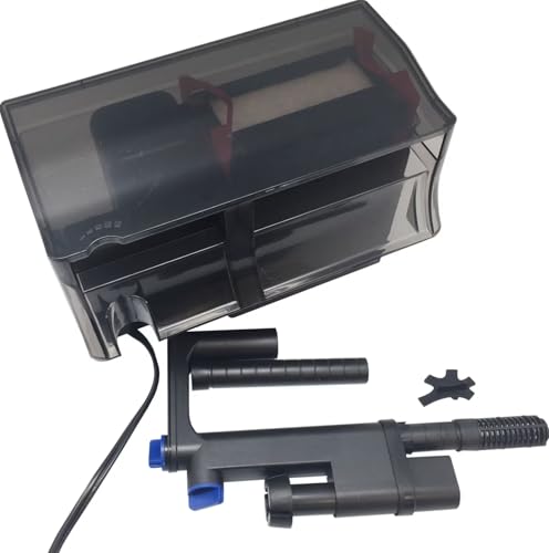 GRECH CBG-1200 5W UV Hang On Back Aquarium Filter – 317 GPH HOB Power Filter for 20-50 Gallon Fish Tanks, External Water Filter with UV Clarifier, Black - size: 40-70 gallon / 317 GPH