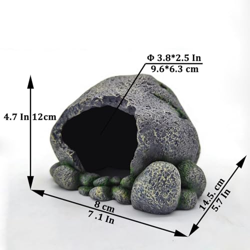 Aquarium Decorations - Artificial Rocks for Betta Fish and Cichlid Hiding Spots, Reptile Rock Bathing Platforms, Lizard Nests