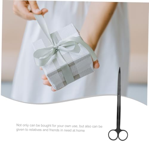 UPKOCH Aquatic Scissors Plant Clean Aquarium Fish Tank Tools Aquascaping Tools Stainless Steel Black
