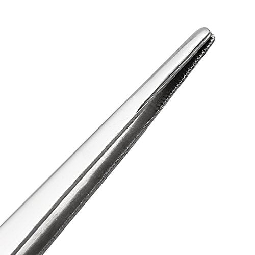 uxcell 2 Pcs 12-Inch Stainless Steel Straight Blunt Tweezers with Serrated Tip Daily Garden Tool - size: 12 inch