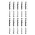 HARFINGTON 10Pcs Stainless Steel Bore Brush 8mm Dia 4" Long Cleaning Twisted Wire Brush with Handle 1/4" Hex Shank for Tubes, Ports, Bearings - size: 8mm