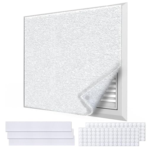 MERV 8 Air Vent Filters Kit 20x100 Inch|Cut to Fit (60+ Filters) Filter Material,High-Grade Electrostatic Filter Media with 48 Hooks for Home Floor, Ceiling, HVAC Furnace Vents & Grilles - style: 20" x 100"(White)