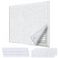MERV 8 Air Vent Filters Kit 20x100 Inch|Cut to Fit (60+ Filters) Filter Material,High-Grade Electrostatic Filter Media with 48 Hooks for Home Floor, Ceiling, HVAC Furnace Vents & Grilles - style: 20" x 100"(White)
