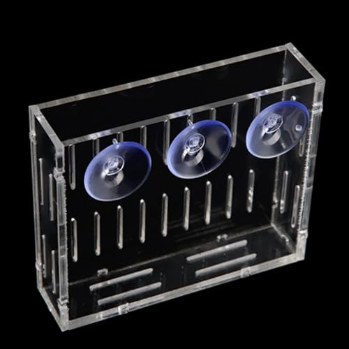 Aquarium Plant Holder, Fish Tank Plant Holder Cup, Acrylic Planter Grass Container with Suction Cups for Water Feature Decoration