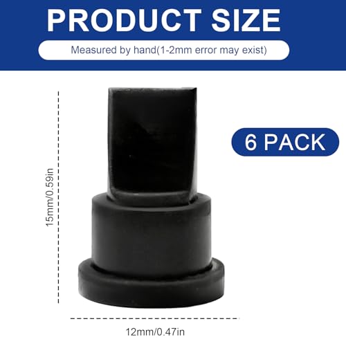 Duckbill Valves Replacement for Sloan Flush Valve Parts Duckbill Valve (Air Inducer), Compatible with Sloan 503, 504 Series Durable Rubber Check Toilet Valve Replacement - 6 Pack