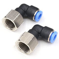 CEKER 4MM Female Elbow Airlines Push Fittings 90 Degree Push to Connect Fittings Air Fittings, PL 4mm Tubing Od x 1/4" Npt Thread Pneumatic Push In Connectors Quick Connect Tube Fittings 10Packs - size: 4MM X 1/4" FNPT