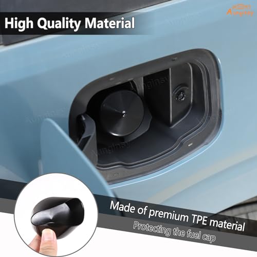 Aunginsy Capless Gas Cap Dirt, Water & Dust Cover Capless Gas Cap Fuel Filler Cover Compatible with Ford Maverick 2022-2024 Cap & Shield Capless Gas Cap Fuel Filler Nozzle Cover Protection Accessories - color: Black