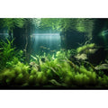 Aquarium Background Lush Green Aquatic Plants and Seagrasses Terrarium Background Under The Sea View With Rock Sands Fish Tank Background Amazing Aquarium Backdrop Background Poster Vinyl 24x12in - color: Leaf Green, size: 24(W)x12(H)inches/ 60(W)*30cm(H)
