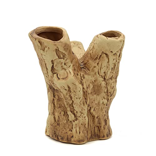 ALEGI Aquarium Cave Tree Stump Hole for Betta Fish, Shrimp, Cichlid Rock Cave Stone Betta Fish Hideout Cave Decorations (Styles 3)