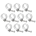 uxcell 10Pcs Double Wire Hose Clamp, 36-40mm Adjustable Stainless Steel Wire Hose Clips with M8 Bolt for Dust Collection Hose, Pump Hose Pipe - size: 36-40mm