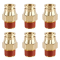 6PCS DOT Quick Push to Connect Brass Air Brake Fitting, Kalolary Brass Straight DOT Line Fittings 1/2"OD×1/2"NPT Thread Air Brake Line Fittings, Air Suspension Kit, Air Hose Repair Kit - size: Straight 1/2"OD ×1/2"NPT