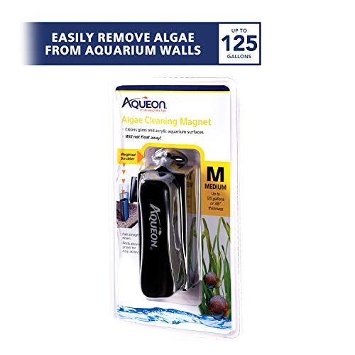 Aqueon Aquarium Algae Scraper, Fish Tank Cleaning Magnets for Glass/Acrylic, Medium - size: Medium