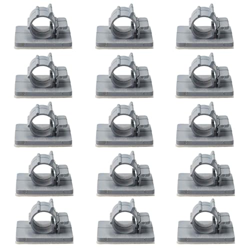 15PCS 3/8 Inch RO Tubing Holder Clips for Water Line, Self-Adhesive Cable Management Mounts for Water Filter and Under Sink Organization - size: 3/8 Inch