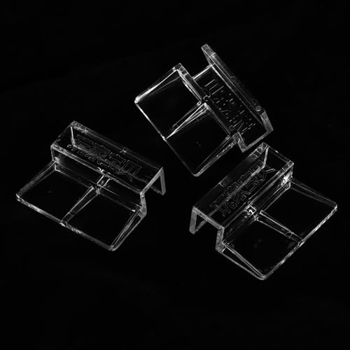 20Pcs Aquarium Glass Cover Holder Transparent Edge Mount Bracket Acrylic Clip Support for Fish Tank Hoods for Filter and Lamp Frame(12mm) - size: 12mm