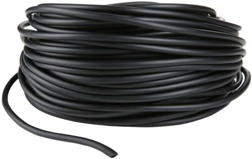 Wave Point 100 Feet 3/16-Inch Food Grade Flexible Silicone Air Tubing for Aquariums, Terrariums, Hydroponics (Black - 100 ft) - color: Black - 100 ft
