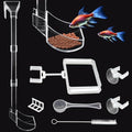 Shrimp Feeder Tube and Dish Set - Aquarium Fish Feeder with Feeding Ring and Cleaning Brush - Prevent Food Scattering