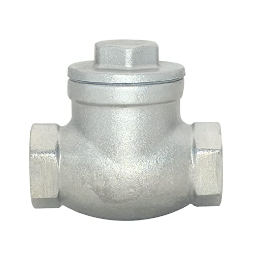 1/2" Stainless Steel SS316 Swing Check Valve,NPT Female x Female Thread,WOG 200 PSI PN16 CF8M - size: 0.5 Inch