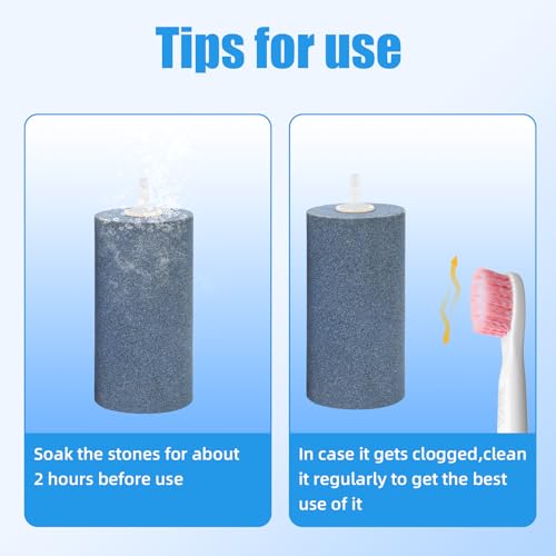 AQUANEAT Aquarium 4"x2" Cylinder Air Stone Fish Tank Aerator Diffuser Hydroponics (40 pcs)