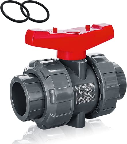 Boltigen 4 Inch True Union PVC Ball Valve, Full Port Slip Socket Water Valve with ASTM EPDM O-Rings, Leak-Free Shut Off Valves for Swimming Pool, Irrigation, and Water Pump (DN100, 1-Pack) - color: 4inch-1Pc