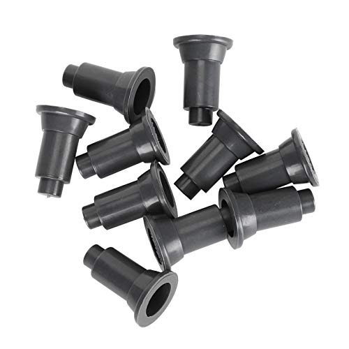 Aquarium Divider Support Feet | 100 Pcs PVC Fish Enclosure Partition Stands | Adjustable Height for Simple Maintenance/Steady Setup (Black) - color: Black