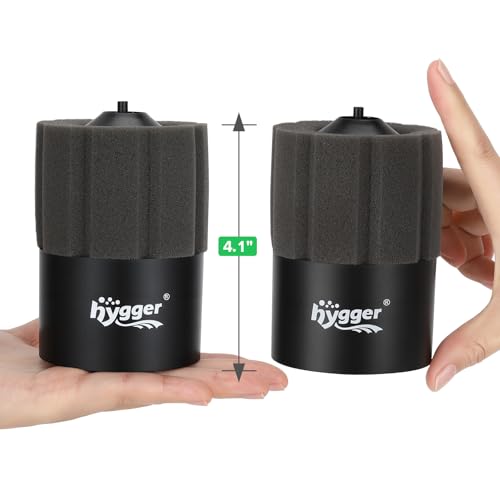 hygger Aquarium Sponge Filter 8-20 Gallon Small Fish Tank Filter for Turtle Breeding Fry Shrimp Snails Betta Air-Powered Filter with Reusable Biochemical Ball Spare Sponge Foam Filter - size: Small